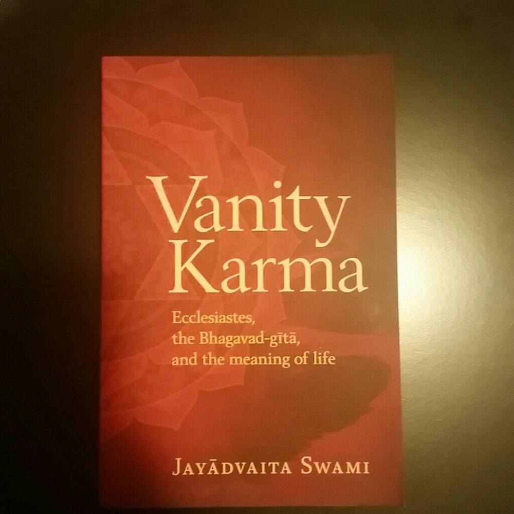 Signed Vanity Karma Bhagavad Gita Swami Jayaadvaita